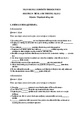 Ngân Hàng Câu Hỏi Ôn Thi - Tiếng Anh Thương Mại 1 | Trường Đại học Thương Mại