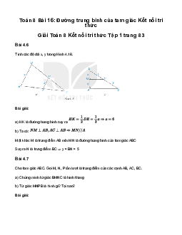 Giải Toán 8 Bài 16: Đường trung bình của tam giác | Kết nối tri thức