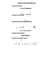 Công thức sinh học lớp 9 - ADN, ARN và NST GFDGR