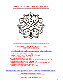 Toàn tập hàm số lượng giác và phương trình lượng giác