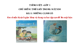 Giáo án điện tử Tiếng việt 1 Chân trời sáng tạo: Lính cứu họa
