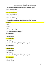 Một số dạng câu hỏi Tin 2 môn Tin học  | Trường đại học kinh doanh và công nghệ Hà Nội