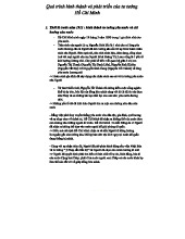 Quá trình hình thành và phát triển tư tưởng Hồ Chí Minh - Tài liệu ôn tập