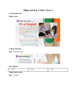 Explore Our World 3 Unit 1 My classroom Text A