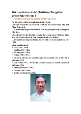 Bài thơ Khi con tu hú (Tố Hữu) - Tác giả tác phẩm Ngữ văn lớp 8