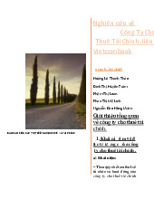 Báo cáo - Môn Thị trường và các định chế tài chính - Đại Học Kinh Tế - Đại học Đà Nẵng