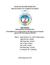 Bài tập lớn Nghiên cứu cơ sở pháp lý trong quá trình lập quy hoạch sử dụng đất môn Quy hoạch sử dụng và bảo tồn tài nguyên | Đại học Kinh tế Quốc Dân