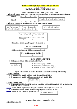 Đề KSCL lần 2 khôi 12 năm học 2023-2024 môn sinh học (đề 642, có đáp án)