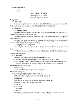 Bài tập chủ đề 11 | Bài giảng KHTN 6 | Cánh diều