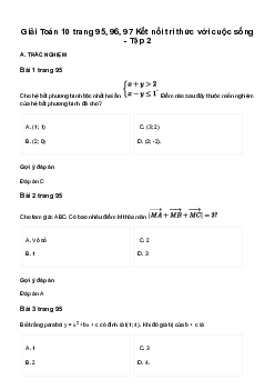 Toán 10 Bài tập ôn tập cuối năm - Kết nối tri thức với cuộc sống