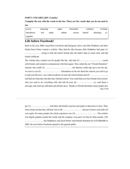 Đề mẫu ôn tập học phần Tiếng anh cơ bản