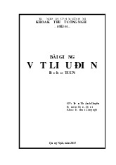 Tài liệu tham khảo môn Vật liệu điện | Môn Vật liệu điện| Trường Đại học Bách Khoa Hà Nội