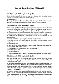 Soạn bài Thực hành tiếng Việt trang 68 | Ngữ văn 8 Cánh Diều