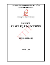 Bài giảng Pháp luật đại cương 2015 | Học viên Công Nghệ Bưu Chính Viễn Thông