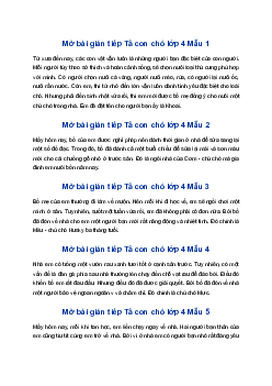 Mở bài gián tiếp Tả con chó | Tập làm văn 4