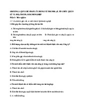 Bài tập thực hành Chương 2: Quy chế pháp lý chung về thành lập, tổ chức quản lý và hoạt động doanh nghiệp môn Pháp luật kinh tế | Trường Đại học Thủy Lợi