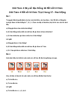 Giải Toán lớp 4 Bài 49: Dãy số liệu thống kê | Kết nối tri thức