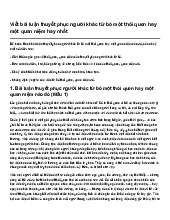 Viết bài luận thuyết phục người khác từ bỏ một thói quen hay một quan niệm hay nhất | Ngữ văn 10
