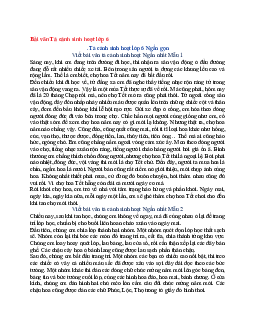 Văn mẫu lớp 6 Chân trời sáng tạo bài Bài văn Tả cảnh sinh hoạt