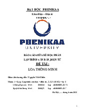 BÁO CÁO GIỮA KỲ MÔN LTCB-ĐT: DỰ ÁN LOA THÔNG MINH. Môn Ngôn ngữ lập trình | Đại học Trường Đại học Phenika.