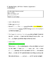 Đề cương ôn tập cuối kỳ môn Tiếng Anh  | Học viện Nông nghiệp Việt Nam