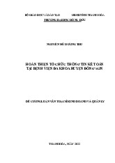 [TÀI LIỆU] ĐỀ CƯƠNG LUẬN VĂN THẠC SĨ KINH DOANH VÀ QUẢN LY | Trường Đại học Hồng Đức