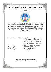 Vai trò của nguồn vốn ODA tại sự phát triển kinh tế - xã hội | Môn Kinh tế đầu tư - Đại học Kinh Tế Quốc Dân