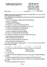 Đề Kiểm Tra Kỳ 1 Vật Lí 11 THPT Lê Trọng Tấn TP HCM 2025-2026 Có Đáp Án