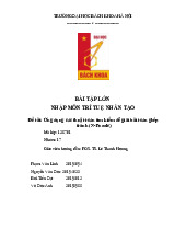 Báo cáo Ứng dụng các thuật toán tìm kiếm để giải bài toán ghép tranh (N-Puzzle) môn Trí tuệ nhân tạo | Trường Đại học Bách Khoa Hà Nội