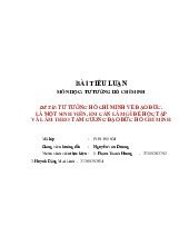 Đề cương môn Tư tưởng Hồ chí minh - Trường Đại học lao động -  xã hội