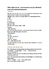 Alike light waves , microwaves may be reflected and concentrated elements
