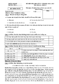 Đề thi học kì 2 môn Giáo dục công dân lớp 8 năm 2022 - 2023 - Đề 6