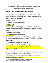 Trắc nghiệm và đáp án môn chủ nghĩa xã hội khoa học