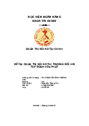 Đề Tài: Quản Trị Rủi Ro Thị Trường Đối Với Tập Đoàn Hòa Phát | Học Viện Ngân Hàng