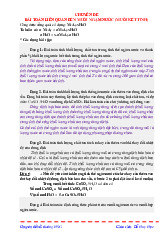 Chuyên đề 12 - Bài toán về muối ngậm nước(chất kết tinh) - Tài liệu tổng hợp