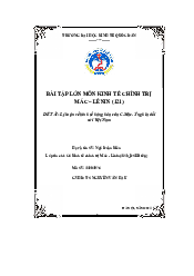 Lý luận về kinh tế hàng hóa của C.Mác. Ý nghĩa đối với Việt Nam| Đại học Kinh Tế Quốc Dân