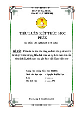 Tiểu luận về Chức năng và biến đổi của gia đình Việt Nam môn Chủ nghĩa xã hội khoa học | Học viện Ngân hàng