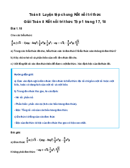 Giải Toán 8 Luyện tập chung trang 17 | Kết nối tri thức