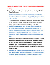 Singapore logistics growth challenges amid red sea attacks & drought môn Logistics | Trường Đại học Kiến trúc Đà Nẵng