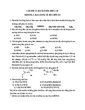 Bài tập chương 1 đến chương 7 Môn Hóa hữu cơ | Đại học Quy Nhơn