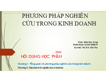 Chapter 1 Introduction Research methodology on business and management contexts | Môn Research Methods - Đại học Cần Thơ