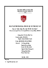 Bài tập nhóm dự án “Giàn thép đỗ xe tại TP. Hồ Chí Minh” môn Quản trị dự án | Đại học kinh tế quốc dân