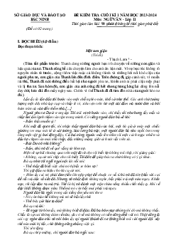 Đề thi học kỳ 1 Ngữ văn 11 Sở GD Bắc Ninh 2023-2024 (có đáp án)