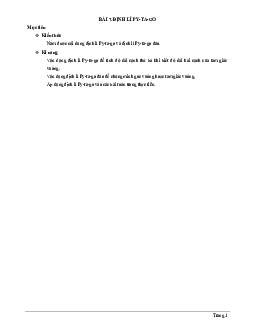 Chuyên đề định lí Py-ta-go