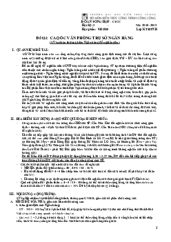 Đồ án "Đề tài: Cao ốc văn phòng trụ sở ngân hàng"