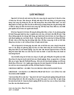 Đồ án Nguyên lý kế toán