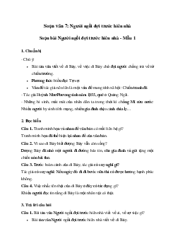 Người ngồi đợi trước hiên nhà | Soạn văn 7 Cánh diều
