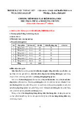 Chương trình tiếng anh không chuyên