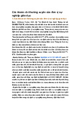 Các khoản chi thường xuyên của đơn vị sự nghiệp giáo dục