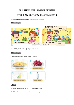 Tiếng Anh lớp 4 unit 4 lesson 2 trang 30 31 Global success